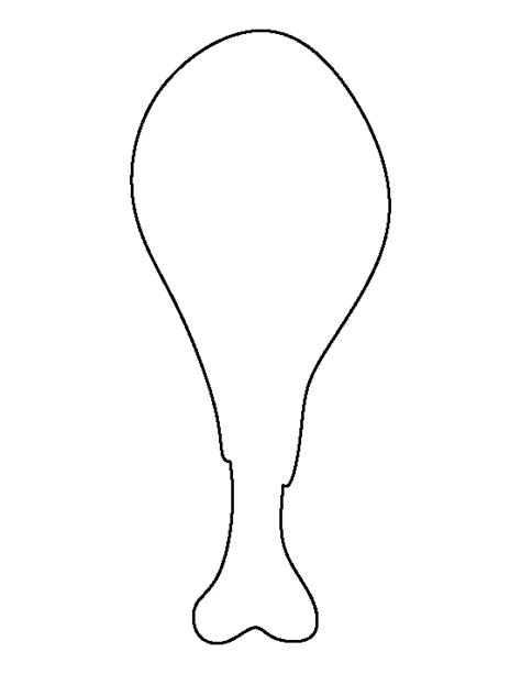 Printable Turkey Leg Template