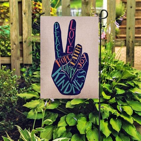 Peace Love Joy Hope Faith Unity Kindness Retro Peace Hand Etsy