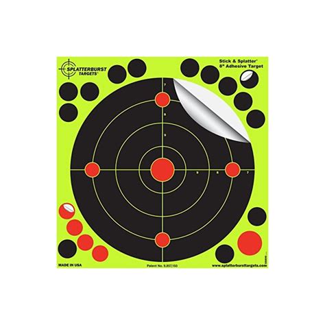 Splatterburst Targets 8 Inch Stick And Splatter Self Adhesive Shooting Targets Gun Rifle