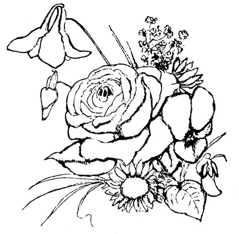 Flower No Color Clipart Best