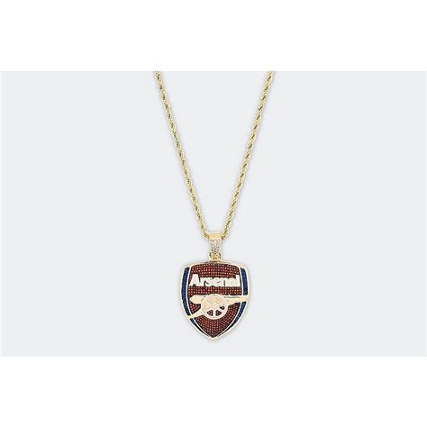 Arsenal Gold Plated Cubic Zirconia Pendant And Chain Official Online