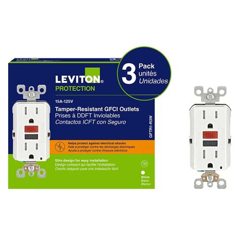 Leviton Decora 15 Amp Tamper Resistant Slim Gfci Receptacleoutlet With