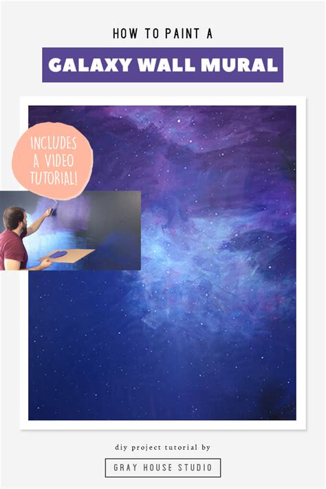How To Paint A Galaxy Wall Mural In A Spaceship Themed Playroom Gray