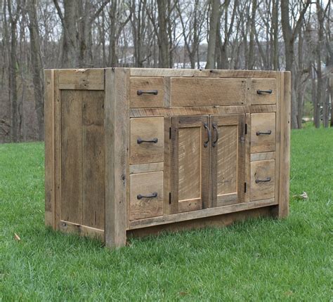 Rustic Bathroom Vanity 48 Reclaimed Barn Wood Etsy Rustic Bathroom