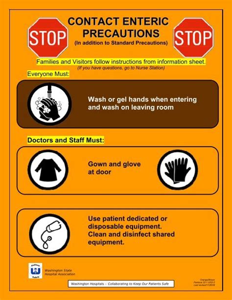 Contact Enteric Precautions Washington State Hospital Association