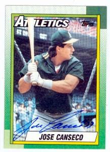 You might be surprises to learn that there's quite a interested in a jose canseco rookie card? Jose Canseco autographed baseball card (Oakland Athletics ...