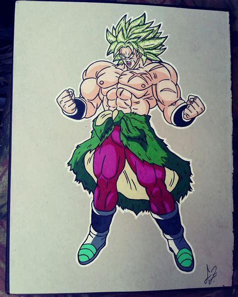 Finished My Broly Drawing Today Dragonballsuper