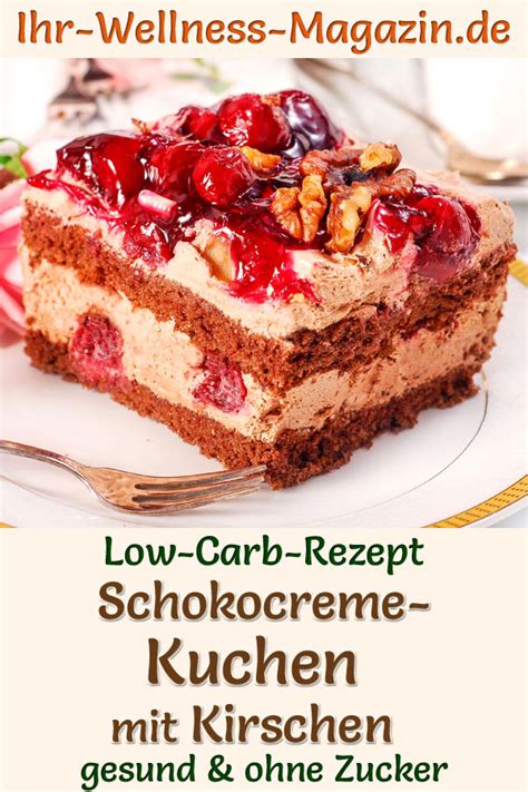 Quiche is often something that's thought of as a retro dish, but there's so much to love about it we should bring it back! Low Carb Schokocreme-Kuchen mit Kirschen - Rezept ohne Zucker