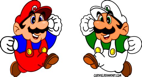 Retro Mario And Luigi By Cortatg On Deviantart