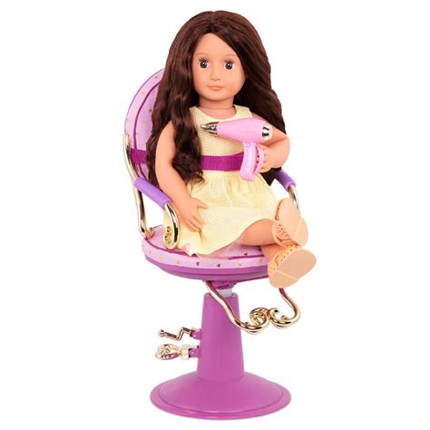 Our Generation Sitting Pretty Salon Chair Hairstyling Playset For 18 Inch Dolls Toys R Us Canada