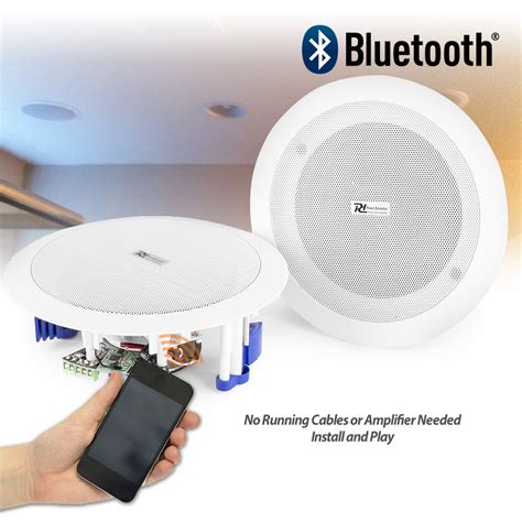 Flush Ceiling Speakers 60w Wireless Bluetooth Audio Streaming Home