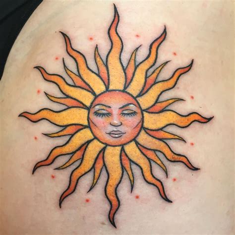 Top More Than 85 Neo Traditional Sun Tattoo Latest Incdgdbentre