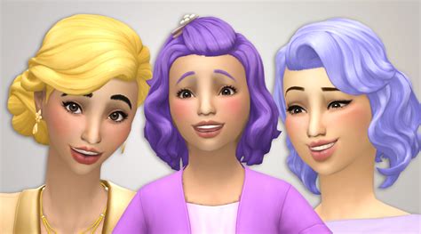 My Sims 4 Blog Vintage Glamour Hair Recolors By Noodlescc