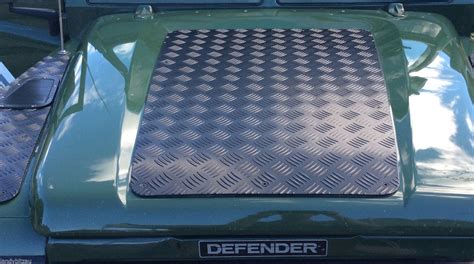 Kit include all necessary for fitment on the car. Land Rover Defender TD5 Patriot Bonnet Chequer Plate Black ...