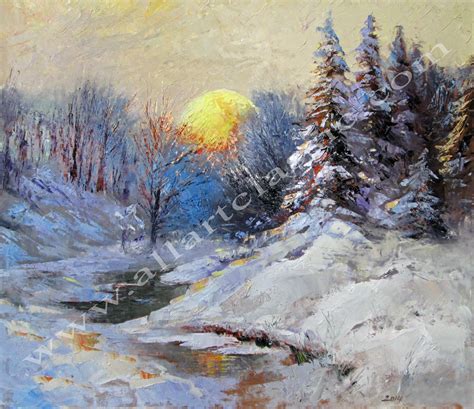 Winter Landscape Nov 2014 Original Oil Painting