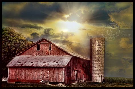 Barns With Sunsets Photography Hdr Barn At Sunset ~hdr Photography