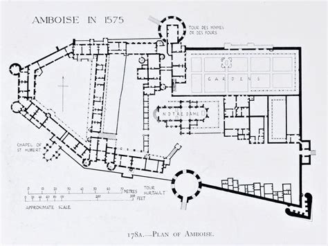 Plan Of The Chateau Damboise In 1575 Archimaps Photo Architecture