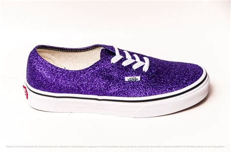 Purple Passion Glitter Vans Authentic Sneakers Etsy