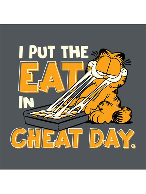 Cheat Day T Shirt Garfield Official Merchandise Redwolf