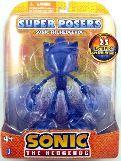 Rare Sega Jazwares Sonic The Hedgehog Super Posers Clear Blue 6 Action