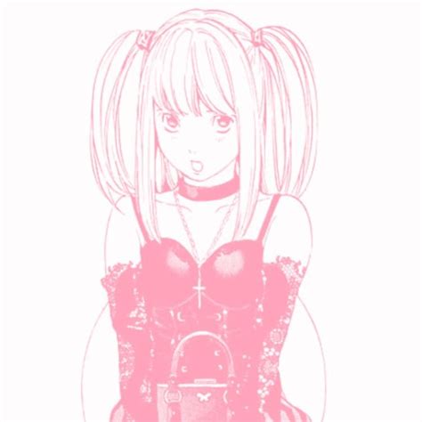Misa Icon Pink Anime Aesthetic Icon Pink Anime Pink Anime Aesthetic