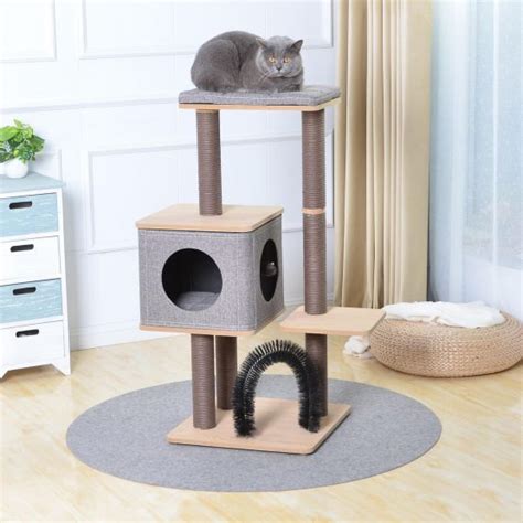 Petpals Furniture And Towers 42 In Elevate 3 Level Jute Activity Tree