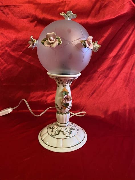 Vintage Capodimonte Porcelain Table Lamp S Decor Ebay Table