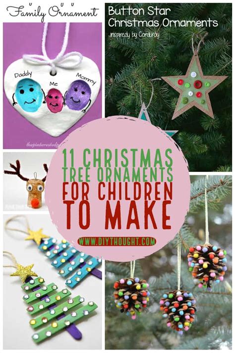 11 Christmas Tree Ornaments For Children To Make Diy Thought