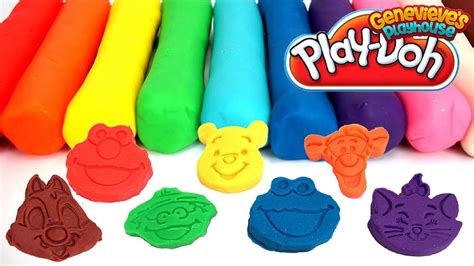 Learn Colors With Fun Cartoon Character Play Doh Molds