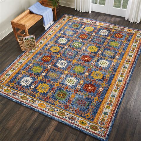 Vibrant Rugs Vib09 In Teal By Nourison Buy Online From The Rug Seller Uk