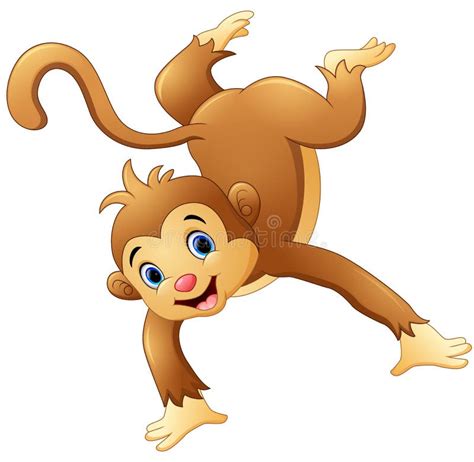Dancing Monkey Illustration Stock Vector Illustration Of Standing Happy