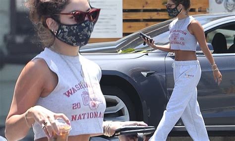 Vanessa Hudgens Flashes Her Incredibly Toned Stomach As She Steps Out