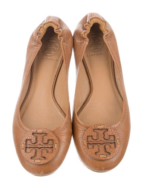 Tory Burch Reva Leather Flats Shoes Wto232059 The Realreal