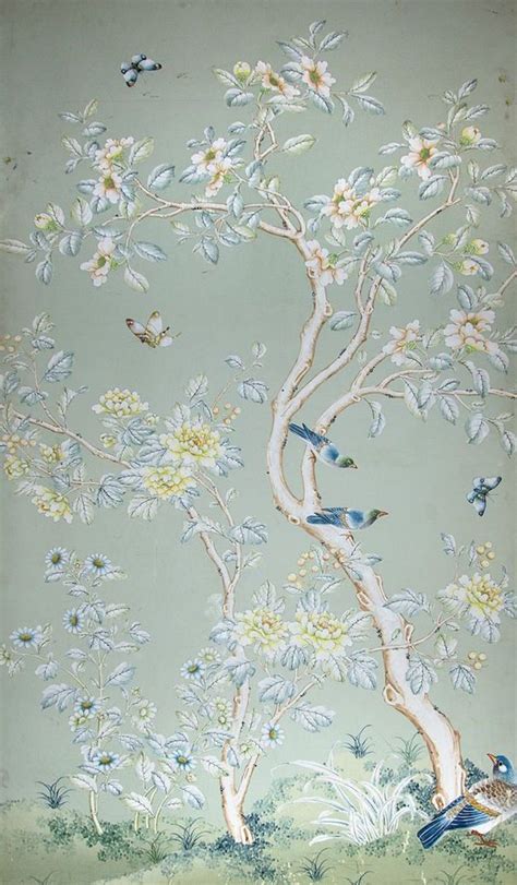 Gracie Wallpaper Gracie Wallpaper Hand Painted Wallpaper Botanical