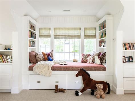 Kids Window Seat Daybed Transitional Girls Room Kids Room Bed