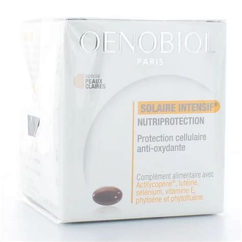 Oenobiol Solaire Intensif Nutriprotection Peau Claire 30 Capsules