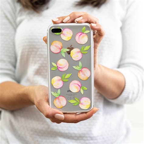 Peaches Bumper Phone Case By Dessi Designs