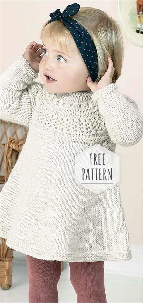 You are welcome to sell or give to charity, craft fairs etc anything that you make. Dress with Lace Yoke Pattern | Knitted baby clothes, Kids ...