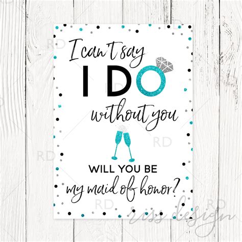 I Cant Say I Do Without You Will You Be My Bridesmaid Etsy