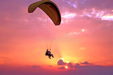 Parachuting Stock Photo Image Of Excitement Purple Nylon 3355836