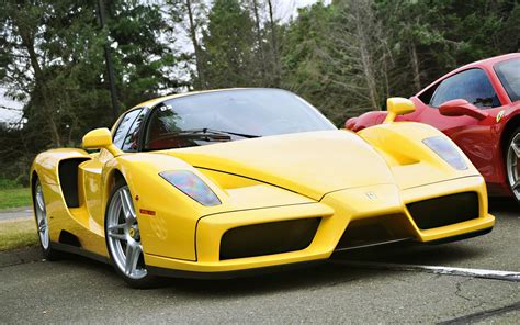 Red And Yellow Ferrari Enzo 2012 Supercars Wallpapers