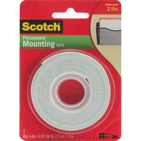 Scotch Mounting Tape Heavy Duty 1 In X 75 Inches 1 Ea Pack Of 6