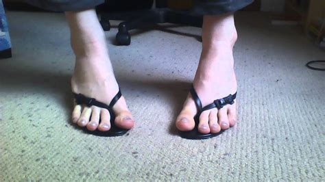 Black Thong Sandals Cd Feet Youtube