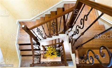 Modern Spiral Staircase In A Luxury Home Stock Photo Download Image