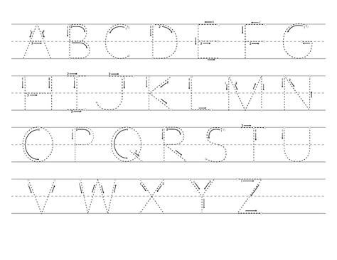 Upper and lower case letters. Traceable Alphabet Worksheets A-Z | Activity Shelter