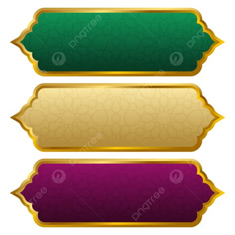 Luxury Golden Banner Vector Hd Png Images Set Of Luxury Golden Arabic
