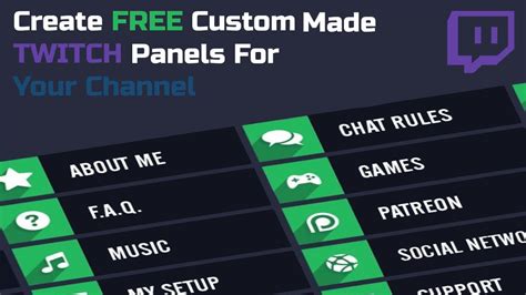 Create Free Custom Made Twitch Panels For Your Channel Step By Step