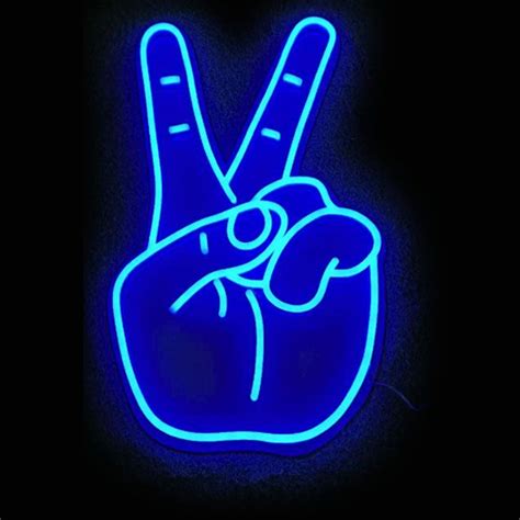 Led Neon Peace Sign Wall Art Small In 2020 Peace Sign Wall Art