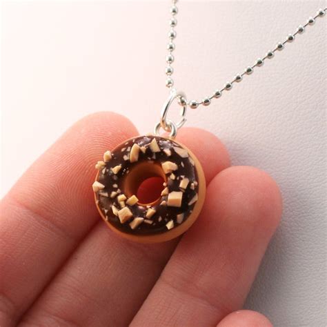 Scented Chocolate Nut Donut Necklace Tiny Hands