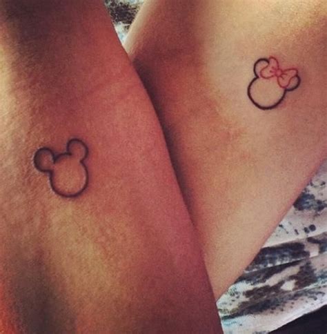 Mickey And Minnie Couple Tattoos Mickey Tattoo Cute Couple Tattoos